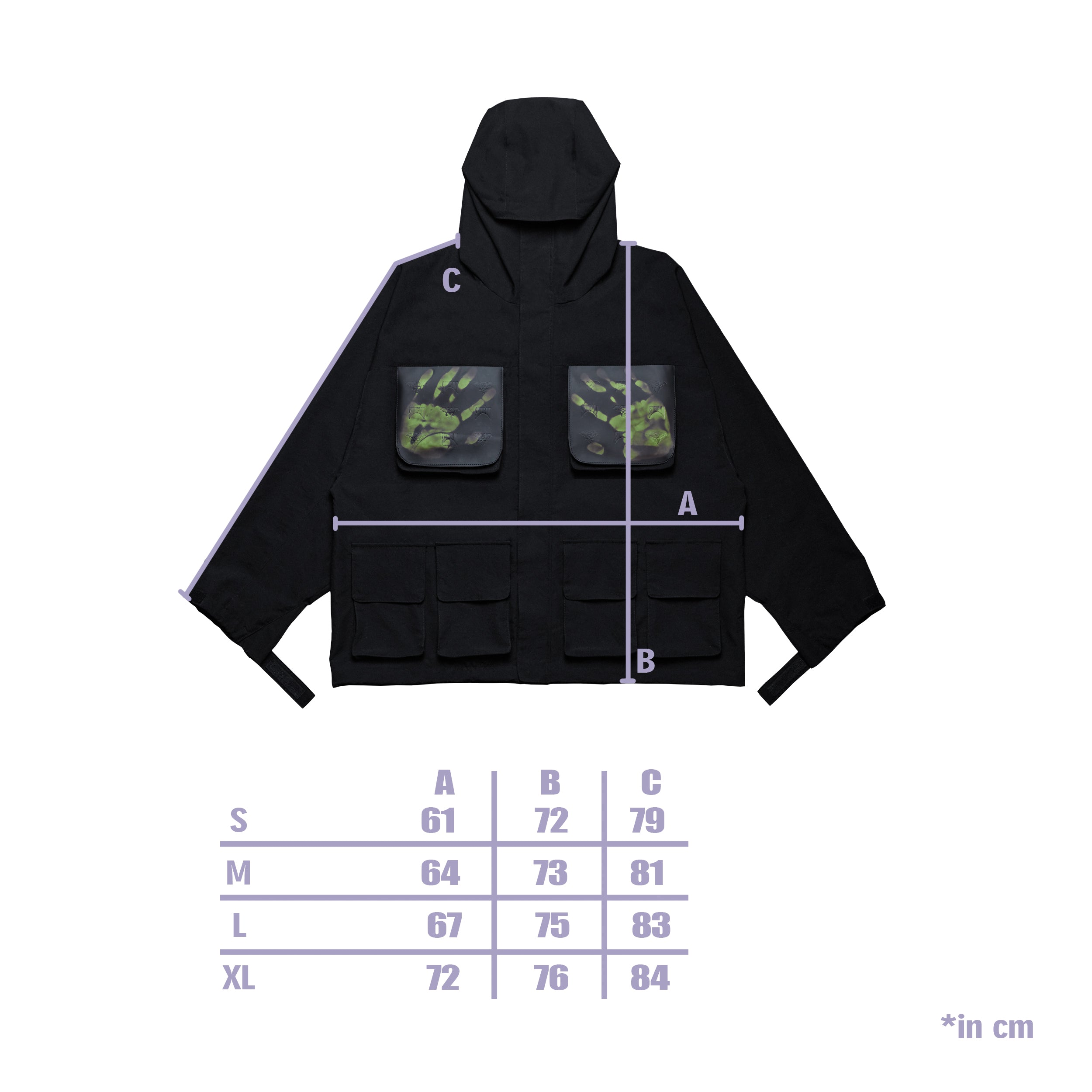 MULTI-POCKET MONOGRAM WINDBREAKER - GREEN