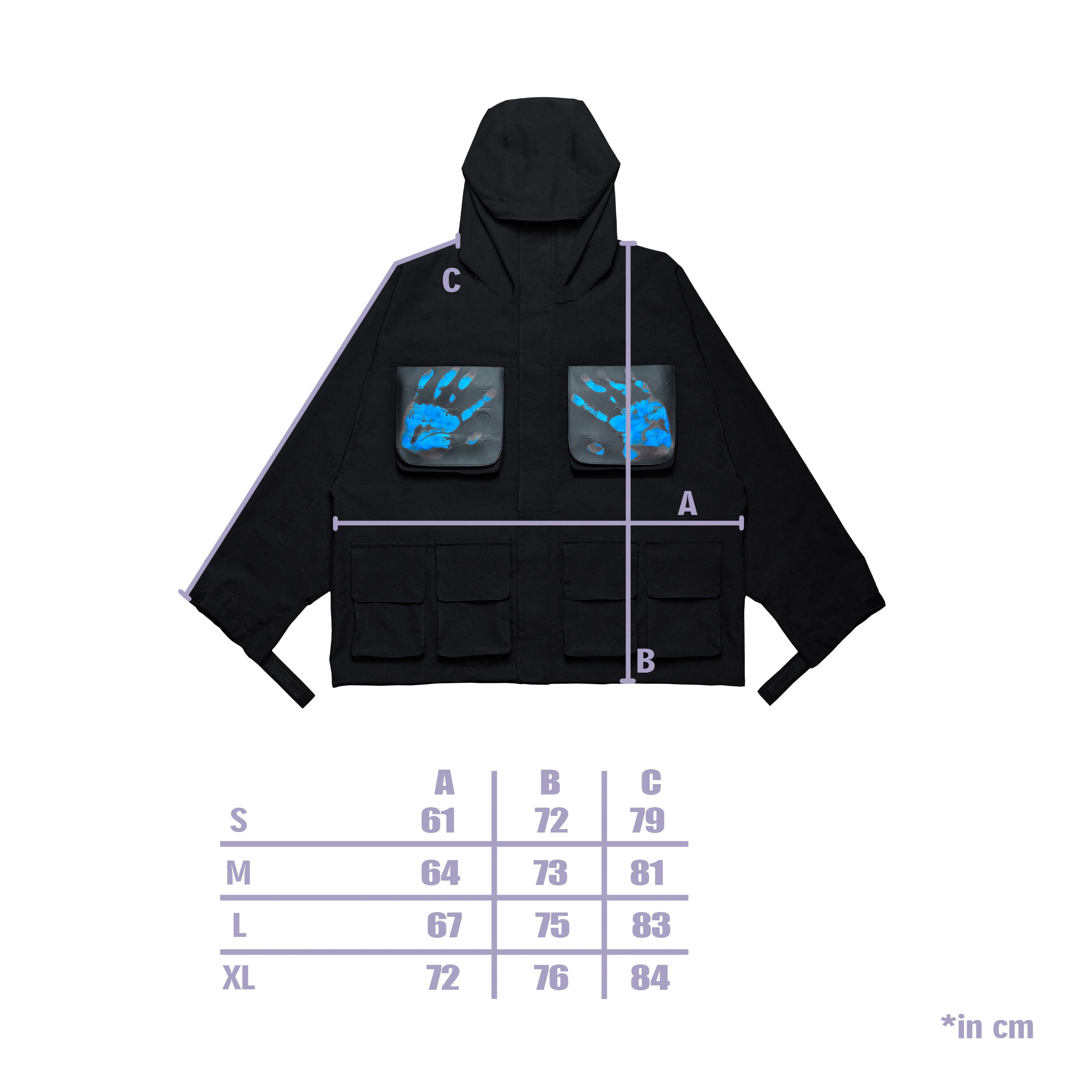 MULTI-POCKET MONOGRAM WINDBREAKER - GRAY