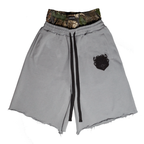 PRE-ORDER COAT OF ARMS DOUBLE WAISTED SHORTS - LIGHT GRAY