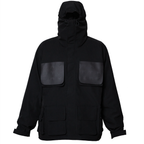 MULTI-POCKET MONOGRAM WINDBREAKER - GRAY
