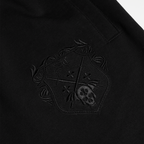 PRE-ORDER COAT OF ARMS DOUBLE WAISTED SHORTS - BLACK