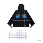 MULTI-POCKET MONOGRAM WINDBREAKER - GRAY